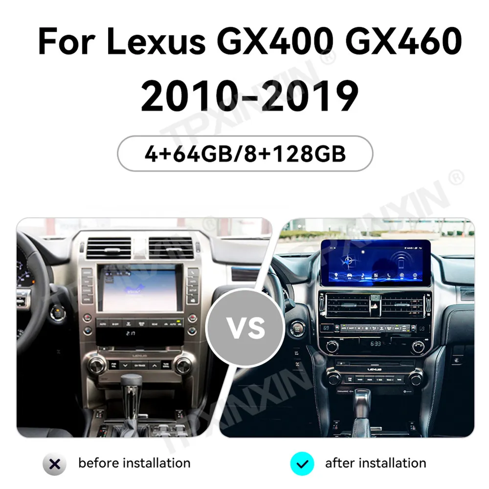 Автомобильная магнитола с ЖК-дисплеем 10 25 дюйма Android 13 для Lexus GX400 GX460 2010-2019