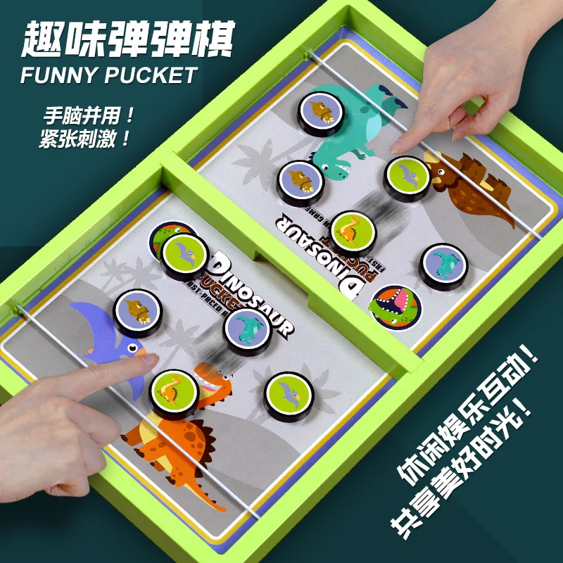2 In 1 Fast Sling Puck Game Desktop Winner Board Game Slingshot Table Hockey Game Toys for Children Adults Christmas Party Toys