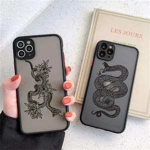 Snake Texture Pattern Matte Phone Case For iPhone 13 12 11 Pro Max X XR XS Max 13 12 Mini SE 2020 7  in Pakistan