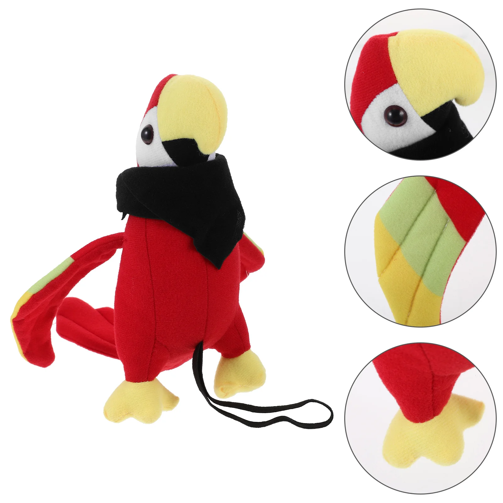 

Plush Bird Realistic Parrot Adornment Pirate Prop Toys Shoulder Model Roleplay Costume Stuffed Cosplay Supply Ornaments