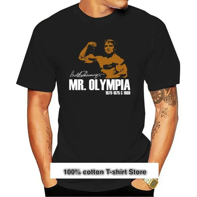 

Camiseta negra de Arnold Mr. Olympia Schwarzenegger, talla S-5Xl, nueva