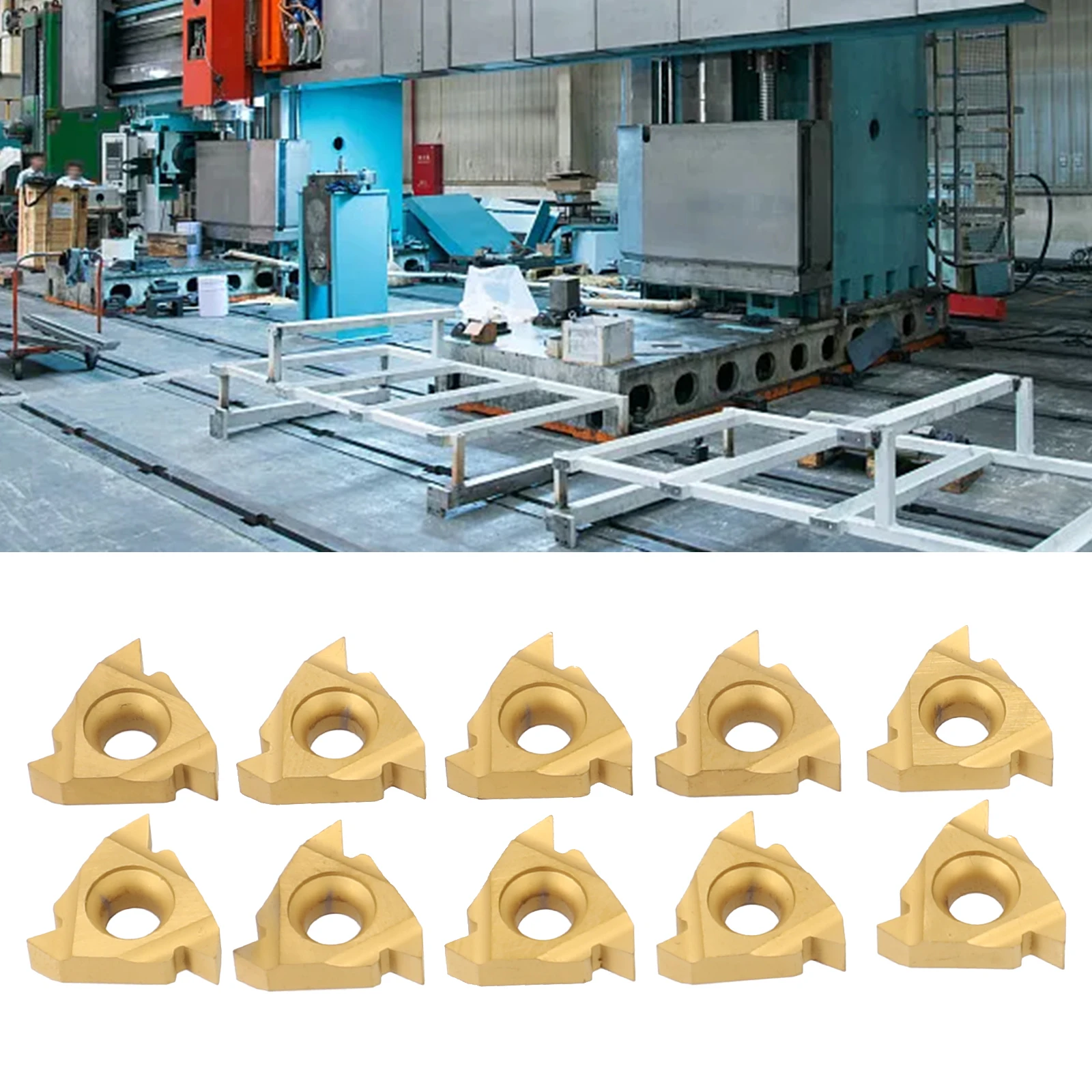 

Cutting 10pcs 16ER AG60 Carbide External Thread Carbide Inserts Blade Suitable for Different Machining Environments