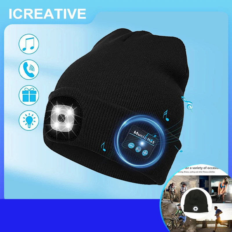 Шапка-бини Беспроводная со светодиодной подсветкой |