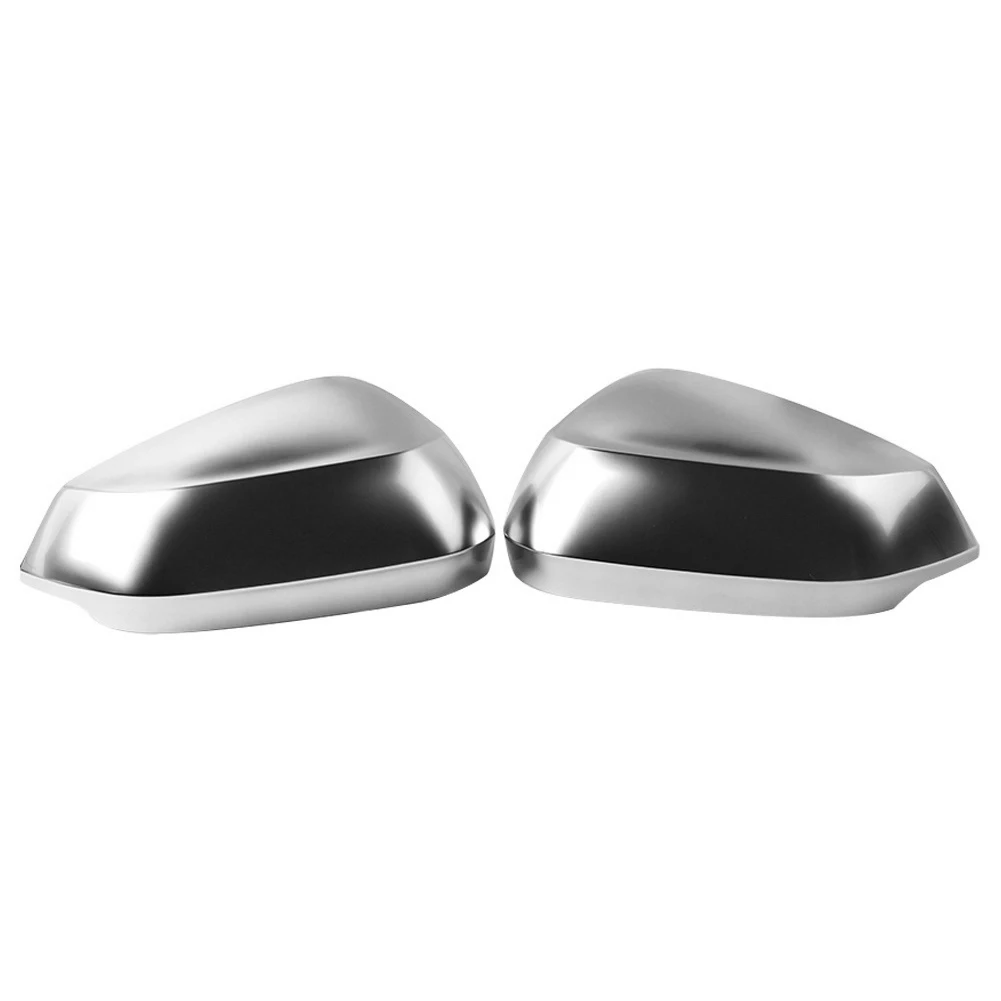 

2Pcs ABS Silver Side Wing Mirror Cover Rearview Mirror Cap Cover for Audi Q2 2017-2020 Q3 2019-2021