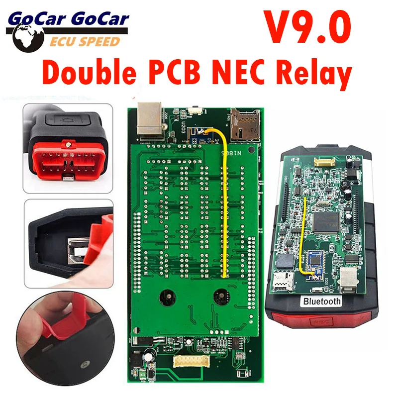 

Dual Green Board PCB 9241A V9.0/V9.1Multidiag Pro+ 2017.R3/ 2020.23 Diagnostic Tool OBD OBD2 OBDII Scanner for TCS Pro Car