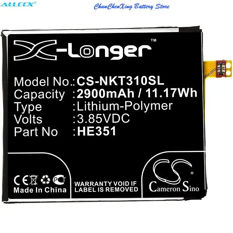 Аккумуляторная батарея OrangeYu 2900 мАч HE351 для Nokia 3 1 TA-1049 TA-1057 TA-1063 TA-1070 TA-1074