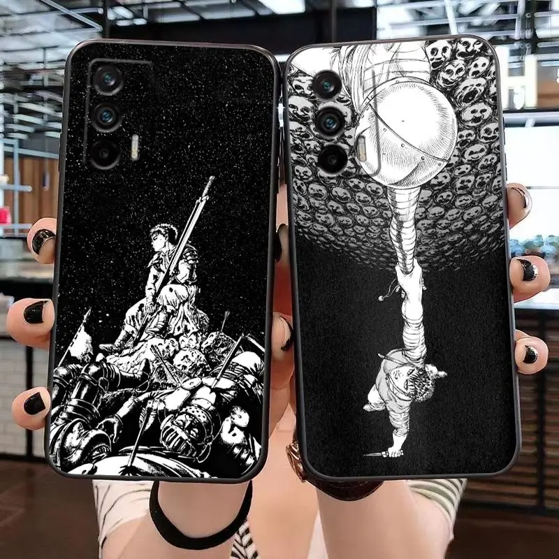 

Guts Berserk Anime Manga Case For Realme 5 6 7 7i 8 8i 9 9i C21 C21Y C25 C15 C11 C12 C20 5G C35 XT GT Neo3 GT2 Pro Plus TPU Case