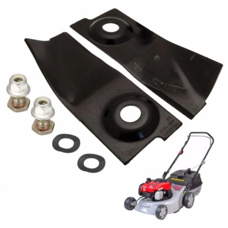 

2 Set Hardened Lawn Mower Blades&Bolts 18" 125x45mm Kit For Masport 200 300 400 500 575 600 Grass Trimmer Garden Tool Parts