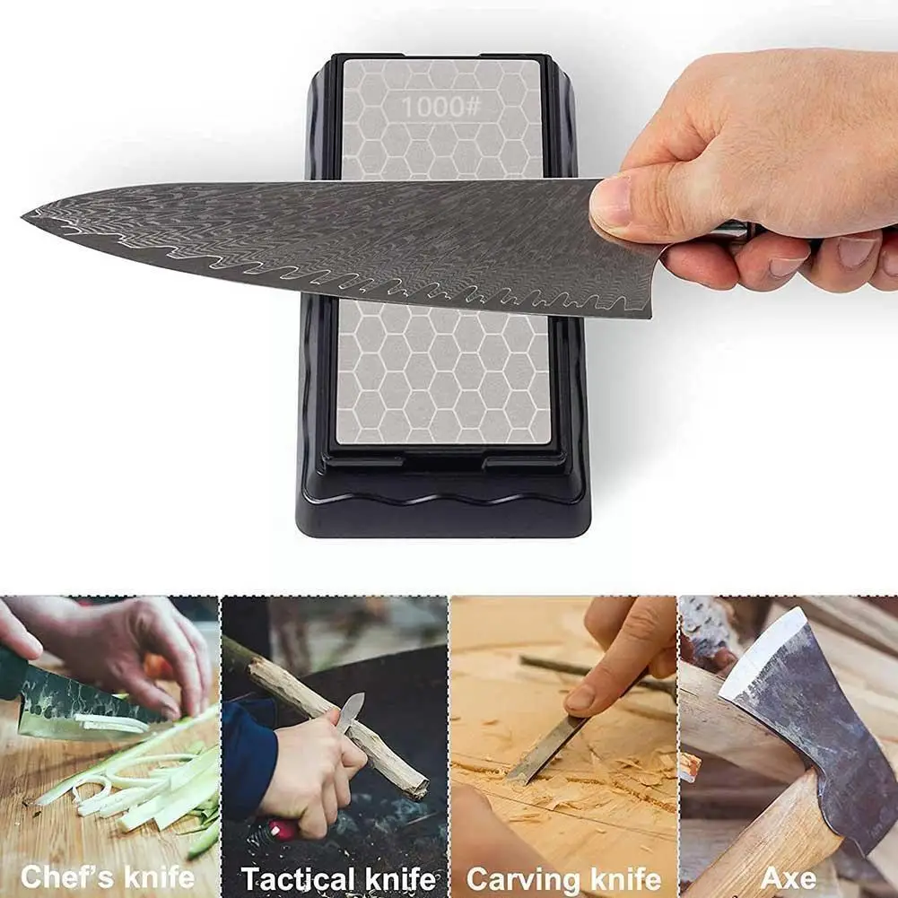 

Двухсторонняя точилка, Алмазный точильный камень, точилка для ножей шеф-повара, точилка для ножей 400/600/1000/1200, каменная зернистость для кухни ...
