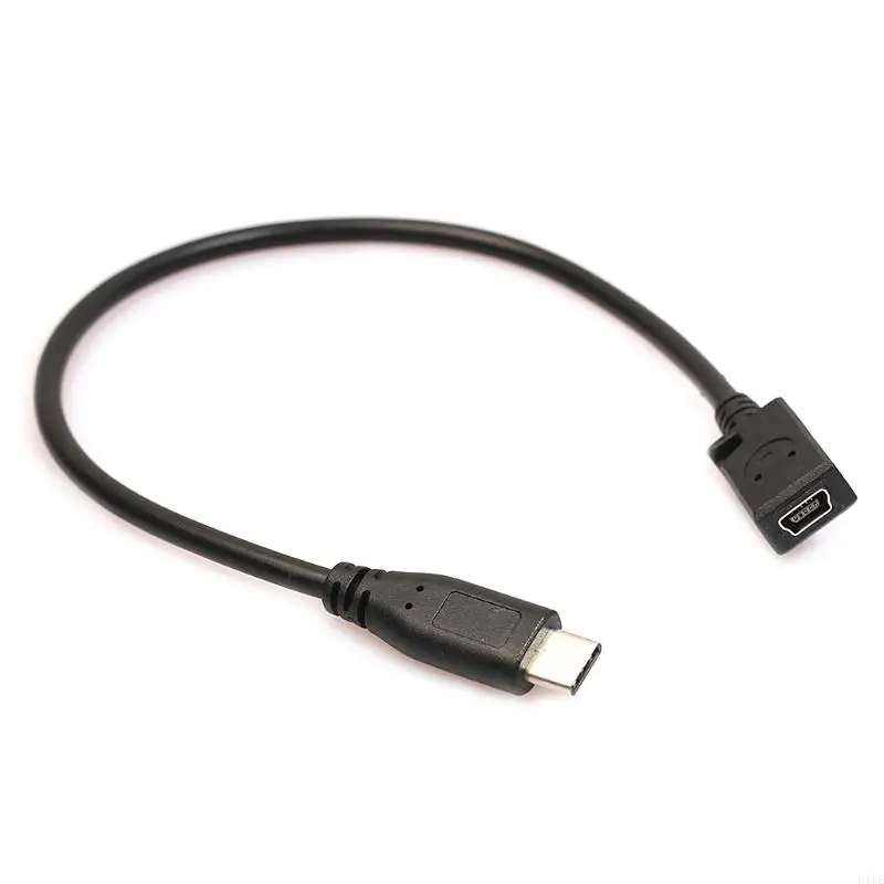 Кабель USB Type C - Mini черный 25см