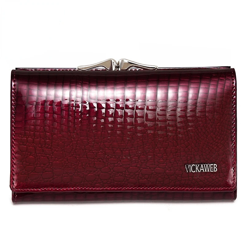 Free Gift Women Genuine Leather Short Wallet Female Luxury Luxury Purses Ladies Alligator Hasp & Small Coin Bag Wallets