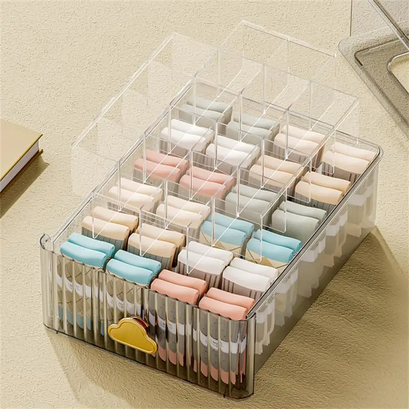 

33.5*25*12cm Layered Divider Clothes Storage Box Easy Access Storage Box Houseware Drawer Storage Box Convenient Storage