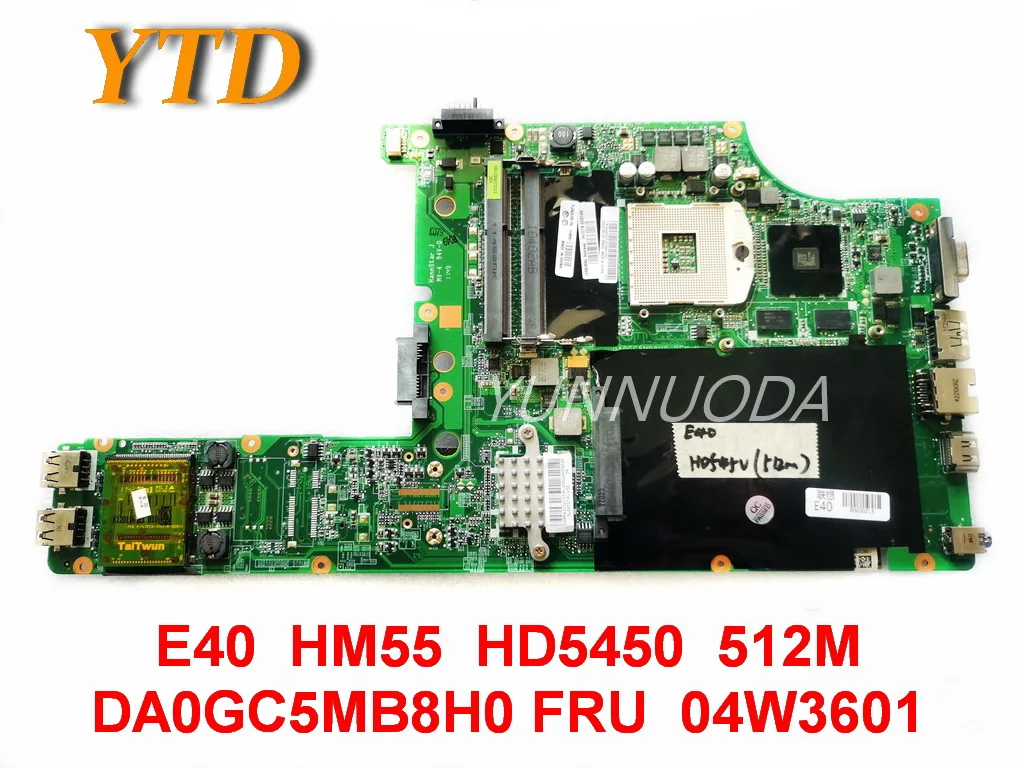 

Original for Lenovo E40 laptop motherboard E40 HM55 HD5450 512M DA0GC5MB8H0 FRU 04W3601 tested good free shipping