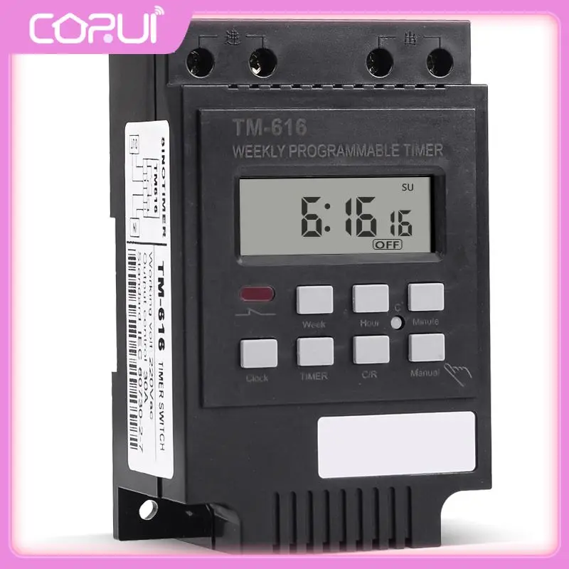 

2/3/5PCS Programmable Tm616 Switch Relay Switch 30amp 30a Digital Timer Timer Switch Weekly Programmable Timer Free Shipping