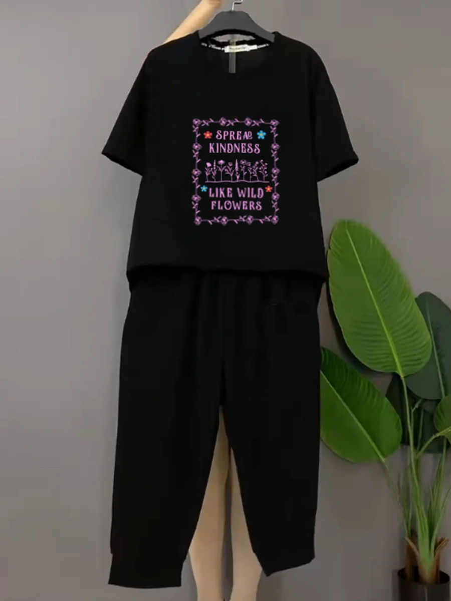 Летняя одежда больших размеров новинка 2024 большие размеры 50 00 кг женская для