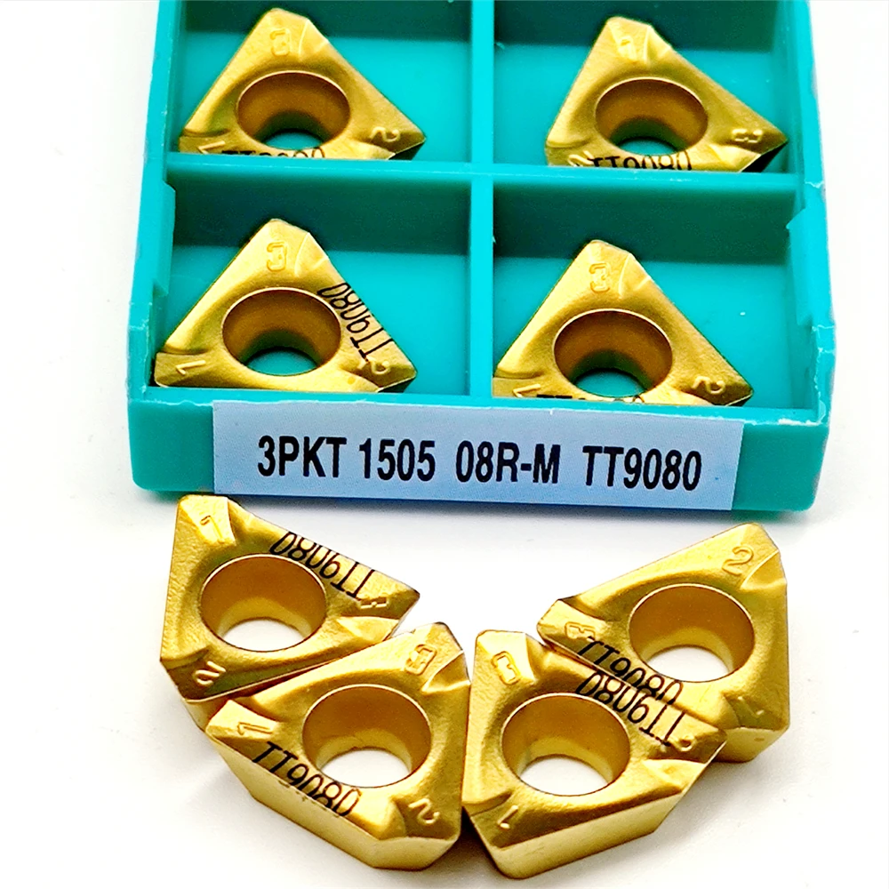 

High Quality 10PCS Milling Cutter CNC 3PKT Original External Turning Tool 3PKT150508R-MTT9080 Carbide Insert Hard Alloy Blade