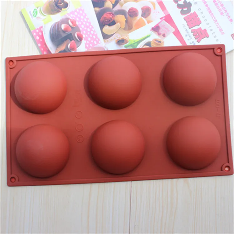 

1Pcs/6 Even The Large Domed DIY Silicone Cake Mould Soap Mold Jelly Pudding Silicone Chocolate Moulds