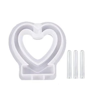 heart shaped epoxy resin molds for plant propagation station epoxy vase hydroponic silicone mold home decor