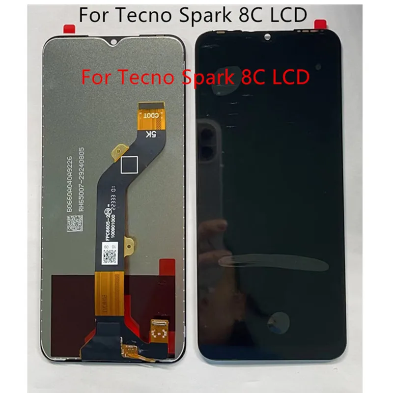 Протестированный ЖК-экран 6 дюйма для Tecno Spark 8C детали KG5k KG5j KG5n