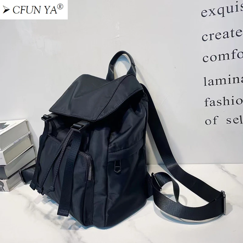 

CFUN YA Luxury Anti Theft Backpack Women Backpacks Teen Girls Black Bagpack Waterproof Causal Shoulder Bag Students Schoolbag