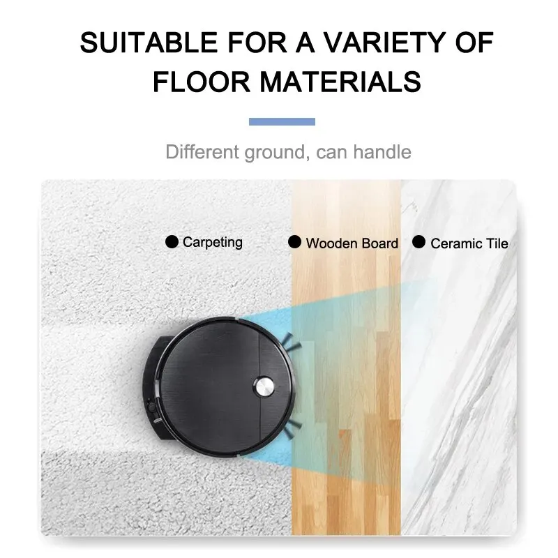 Умный Вакуумный Робот Для Подметания Полов С УФ-лампой Защита От Падения