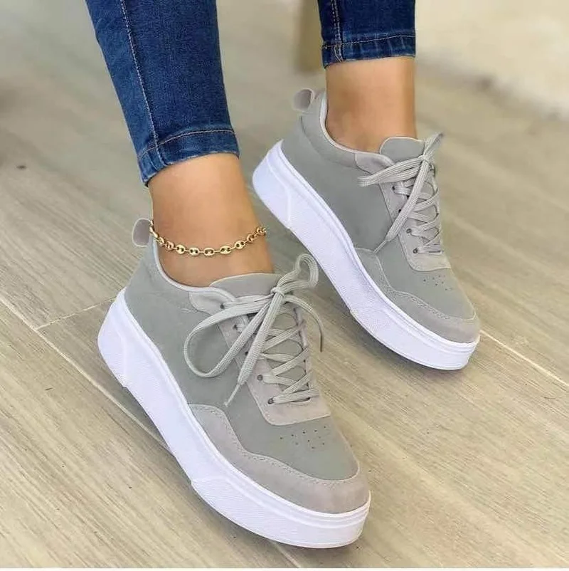 2022 spring new canvas flat shoes women's fashion sneakers ladies breathable lace-up low cut plus size 43 casual shoes women's