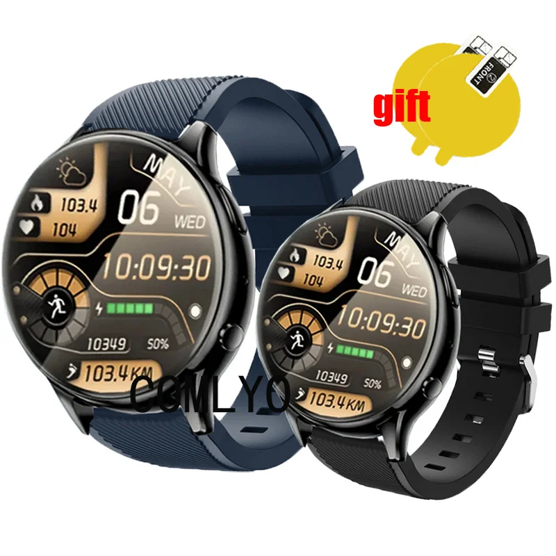 

Силиконовый мягкий ремешок для смарт-часов KUMI GW5, ремешок для браслета, Защитная пленка для экрана для мужчин и женщин