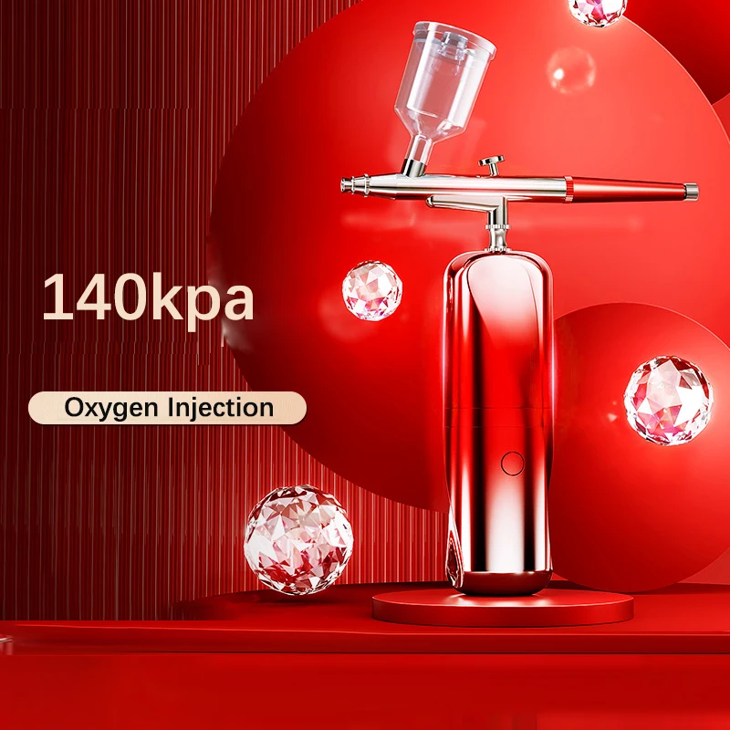 

High Pressure Air Compressor Kit Air Brush Paint Spray Gun for Nail Art Tattoo Craft Cake Make Up Nano Fog Mister Oxygen Machine