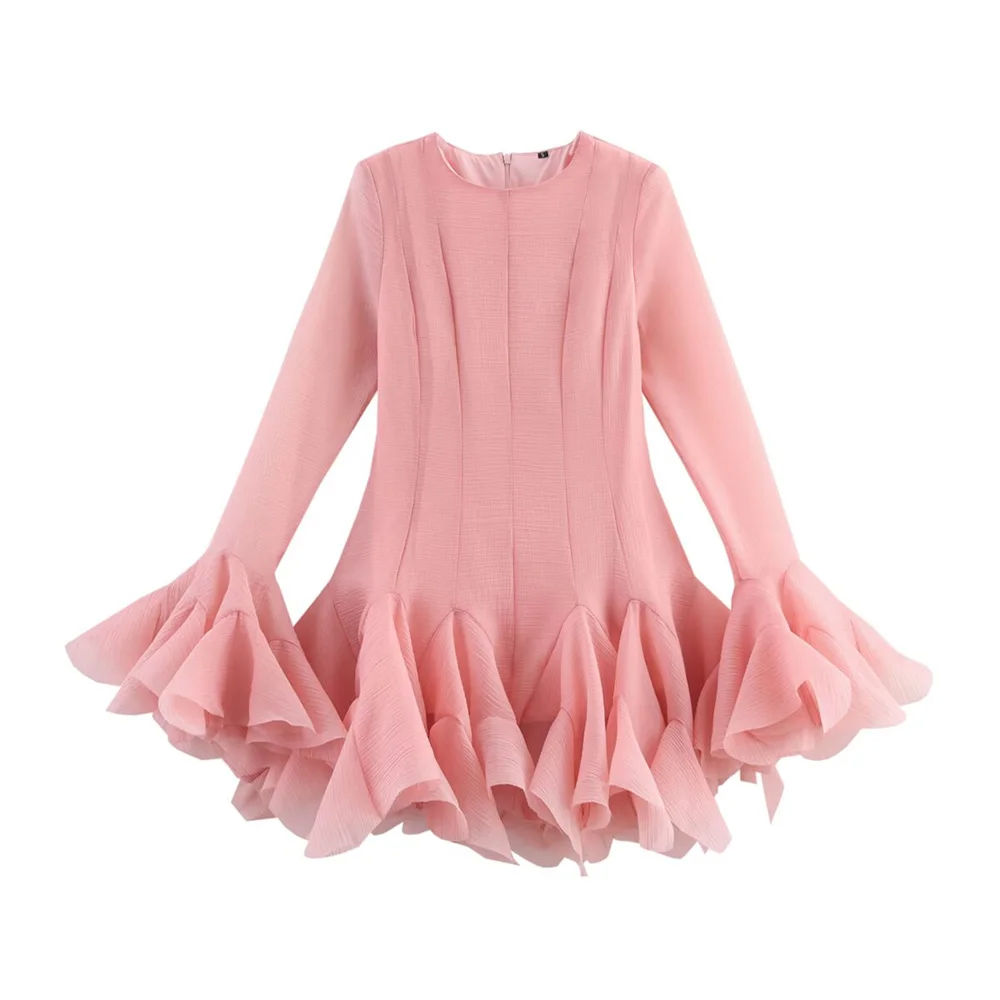 Весенне-летняя новая женская одежда темпераментное облегающее пышное платье с