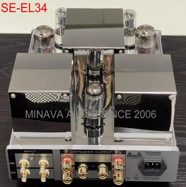 Minava Audio12W+12W SE-EL34/SE-EL34 BT с одним терминалом электронный ламповый усилитель класса A
