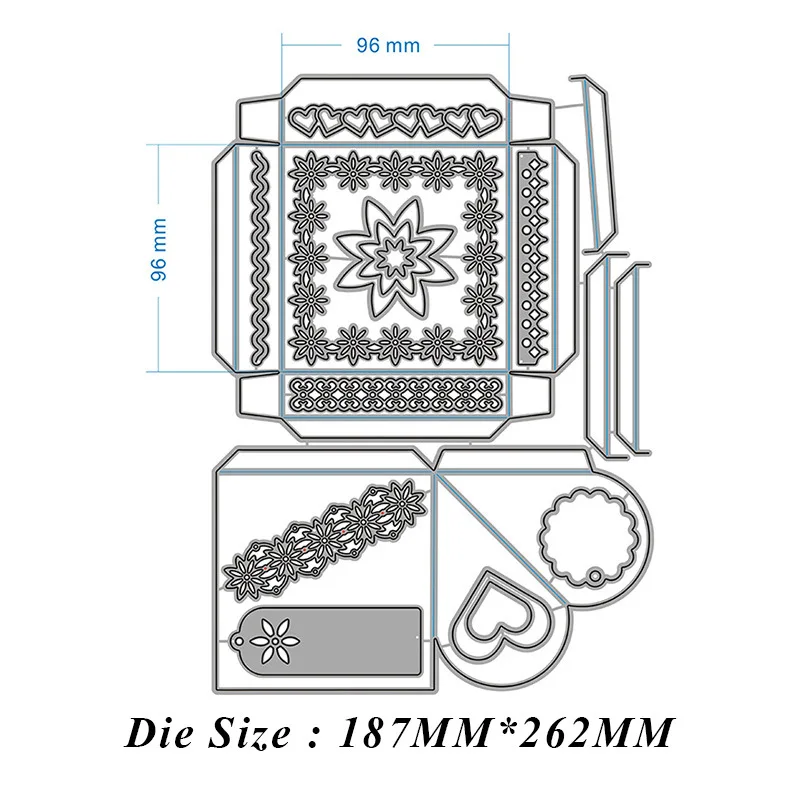 Металлические штампы 3D коробка с несколькими карточками штампованные ножи форма