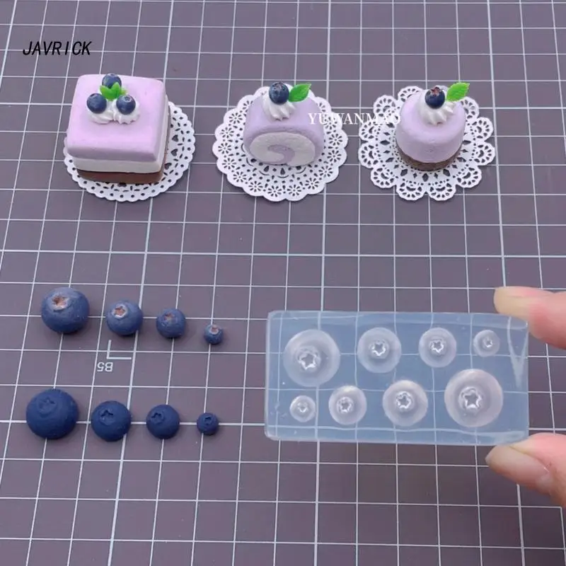 

Blueberry Ice Cube Silicone Molds Fondant Cake Decorating Molds Chocolate Candy Making Mold Micro Fruit Shaped Clay Mold