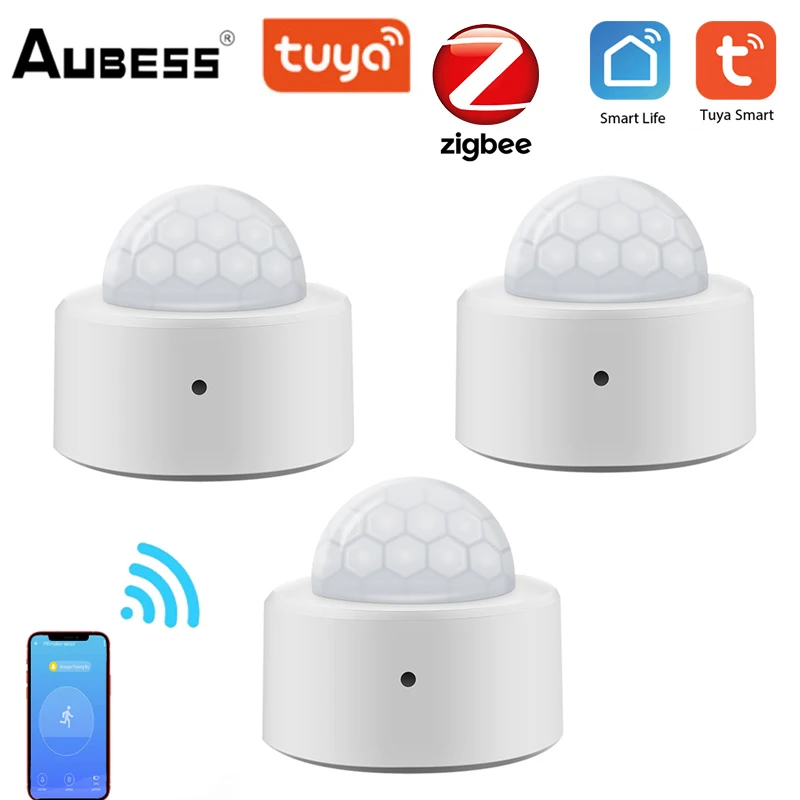 

1/5PCS Zigbee Tuya Mini Smart Human Motion Movement Body PIR Transducer Infrared Sensor Detector Smart Life Home Security