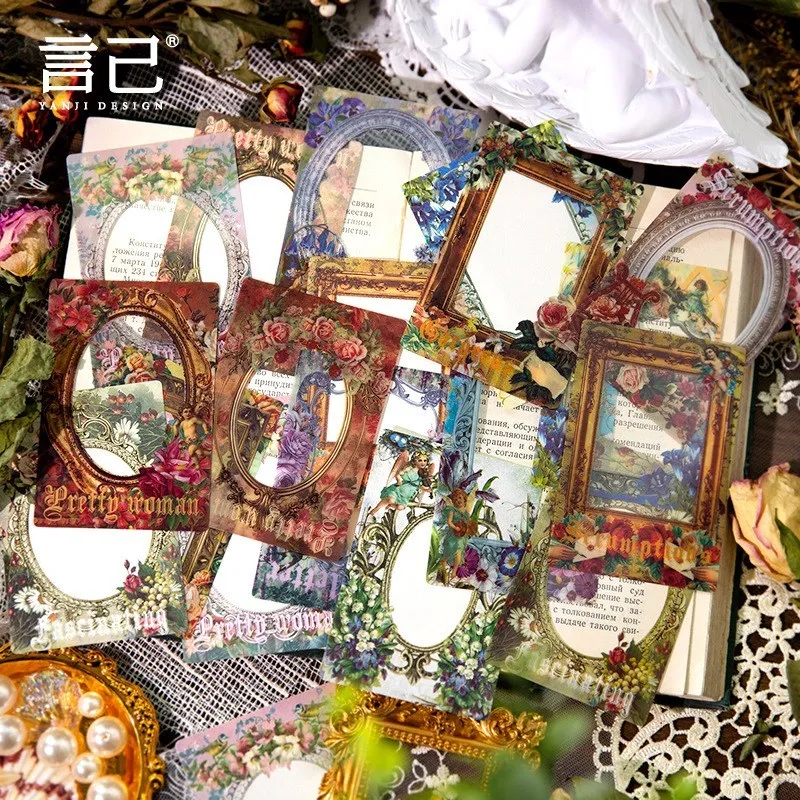 

30 Pcs Vintage Scrapbooking Frames And Borders Stickers Antique Label Stickers For Scrapbooking Journaling Junk Journal Supplies