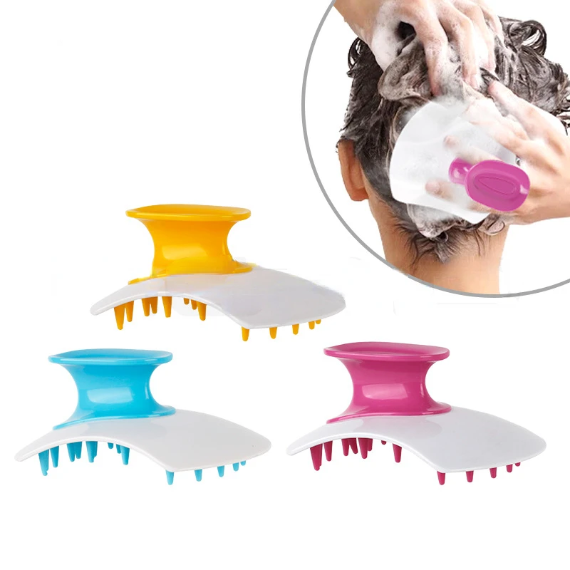 

Silica Gel Shampoo Brush Hair Salon Special Multi-functional Scalp Meridian Massage Bath Brush Hair Brush Hair Accessories