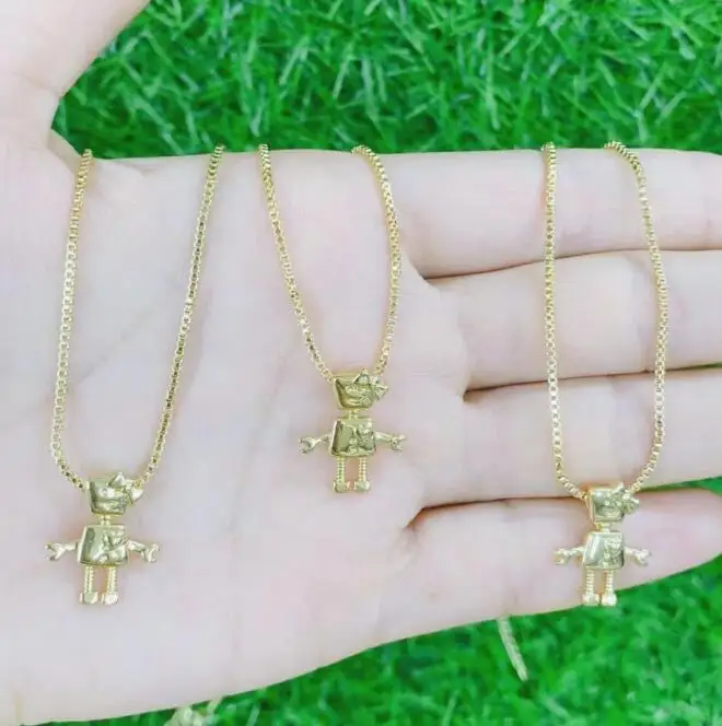 

1 шт. Лон «робот» Сделай Сам CZ подвески для ожерелья ручной работы модные ювелирные изделия оптом fdg4