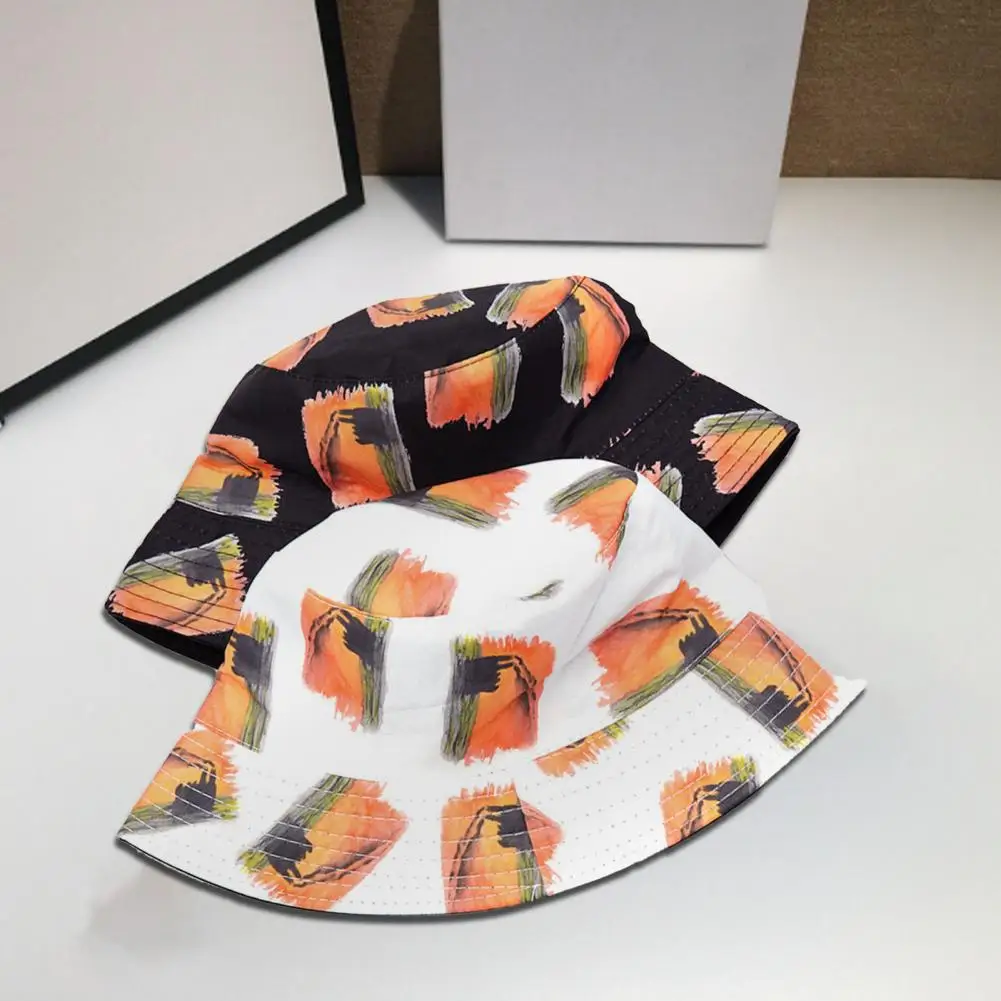

Модные аксессуары стильная печать солнцезащитный козырек с защитой от УФ-лучей Панама портативная Рыбацкая шляпа с принтом для улицы