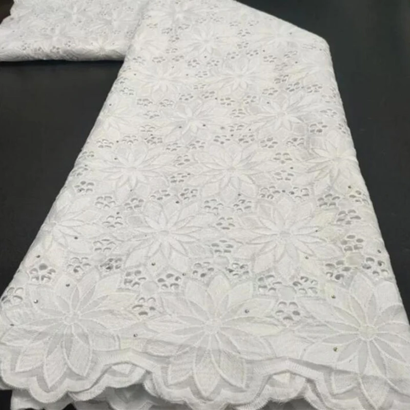 

100% хлопковое кружево «швейцарская вуаль» в Швейцарии с камнями, африканская сухая кружевная ткань 2022, Высококачественная нигерийская для с...