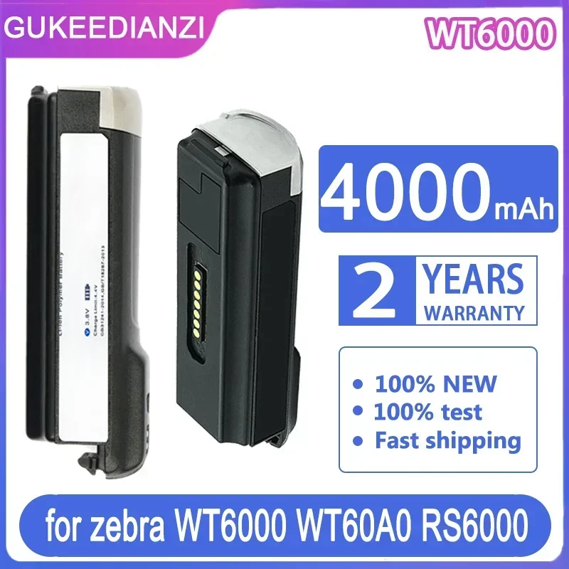 Сменный аккумулятор GUKEEDIANZI 4000 мАч для zebra WT6000 WT60A0 RS6000 BT 000262 A01 BTRY-NWTRS-33MA-01