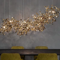 nordic creative led chandelier goldchrome bedroom restaurant lighting hanging fixtures stainless steel dining room bar lamp g9