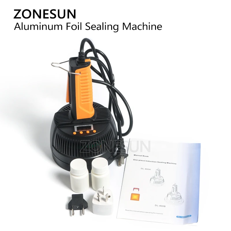 Ручной электромагнитный индукционный упаковщик ZONESUN машина для запечатывания