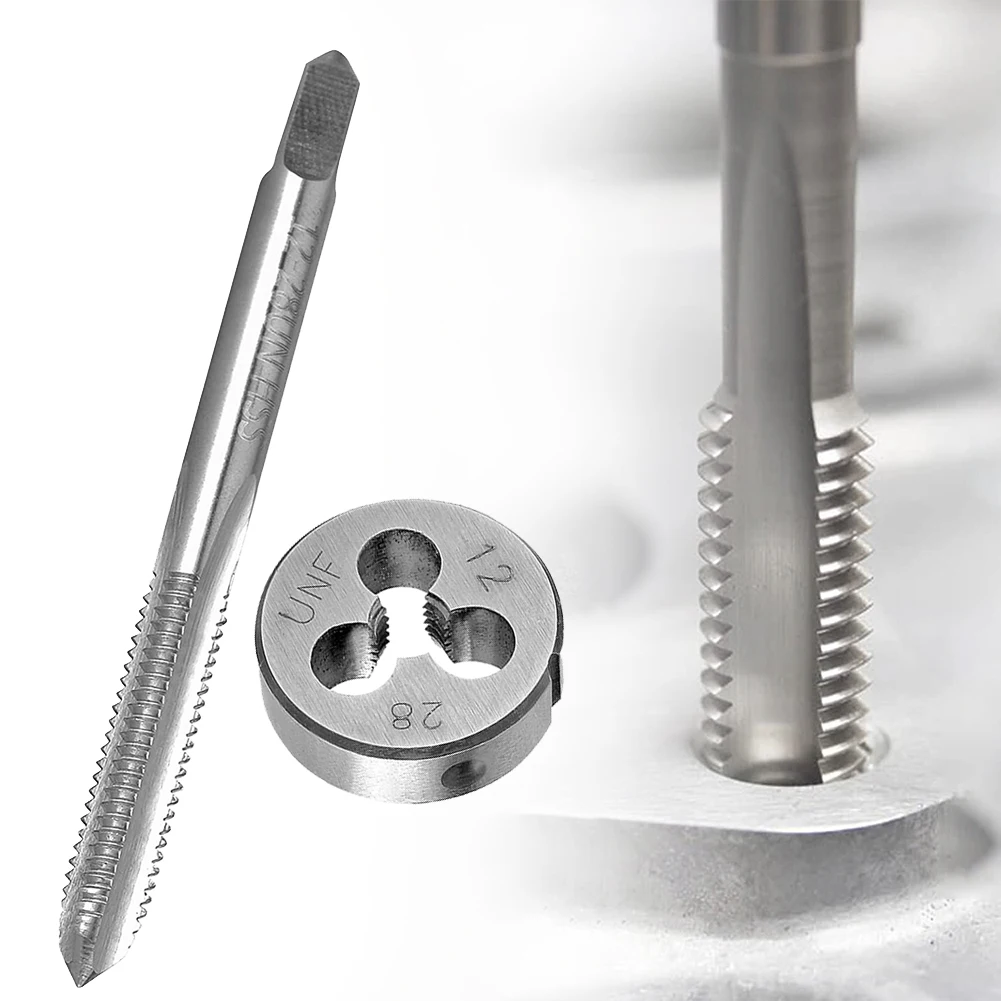 

12-28 UNF Tap Die Kit High Speed Steel Right Hand 68mm Length 20mm*7mm Mold Outer High Quality Durable Handle Tool Accessories