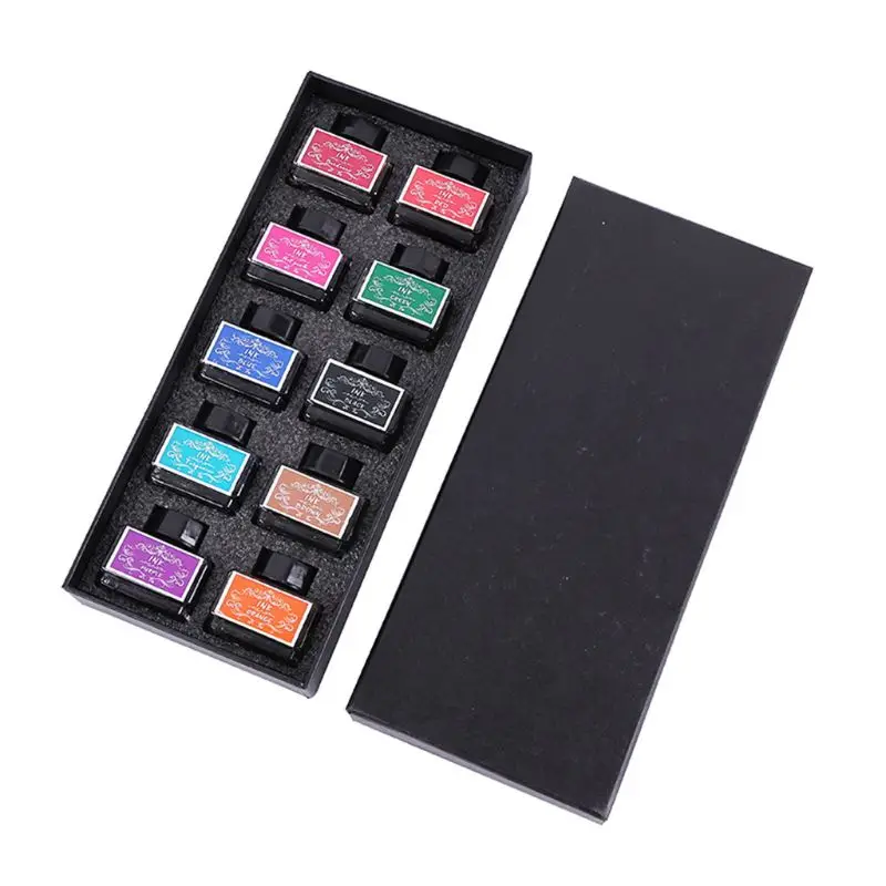 

10 Bottles Colorful 15ml Refill Ink for Refilling Inks Dip Pen Stationery School Supplies Dropship