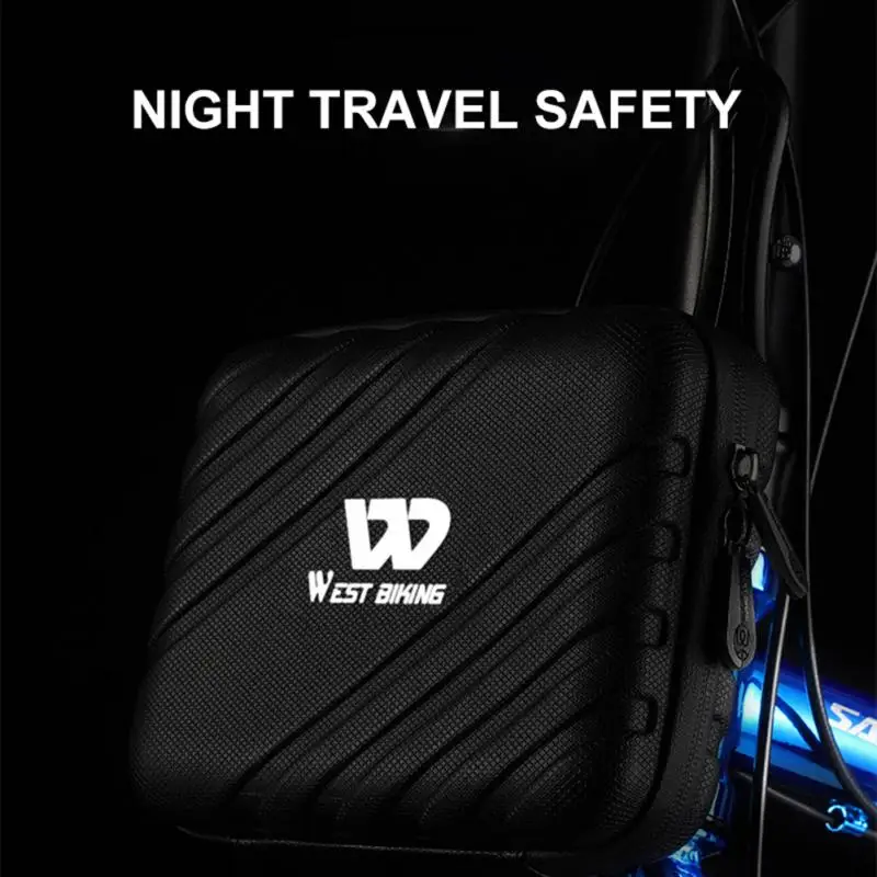 

Передняя сумка для BMX велосипеда, Жесткий Чехол, складная сумка на руль велосипеда, водонепроницаемая портативная искусственная кожа, аксес...