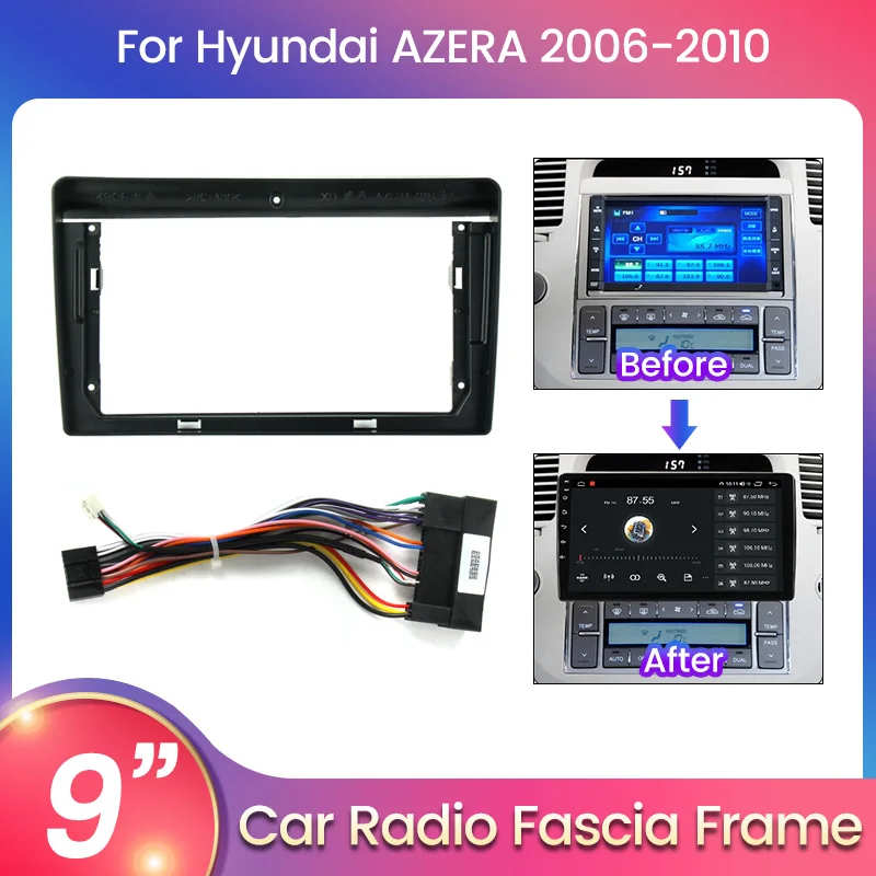 

Автомобильная панель TomoStrong, 9 дюймов, 2Din, для Hyundai AZERA 2006-2010