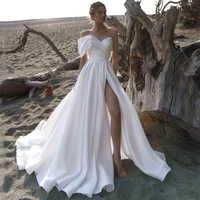 satin dresses for women 2022 wedding party bohemian wedding dress princess dress sweetheart wedding gown for bride 2022