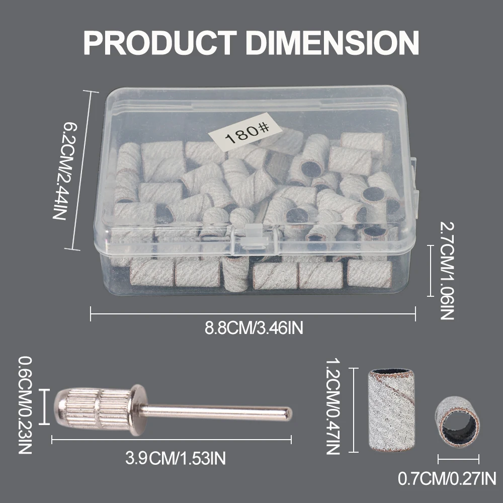 50 шт. 3 1/6 5 мм мини-набор шлифовальных лент с набором оправок для сверл ногтей