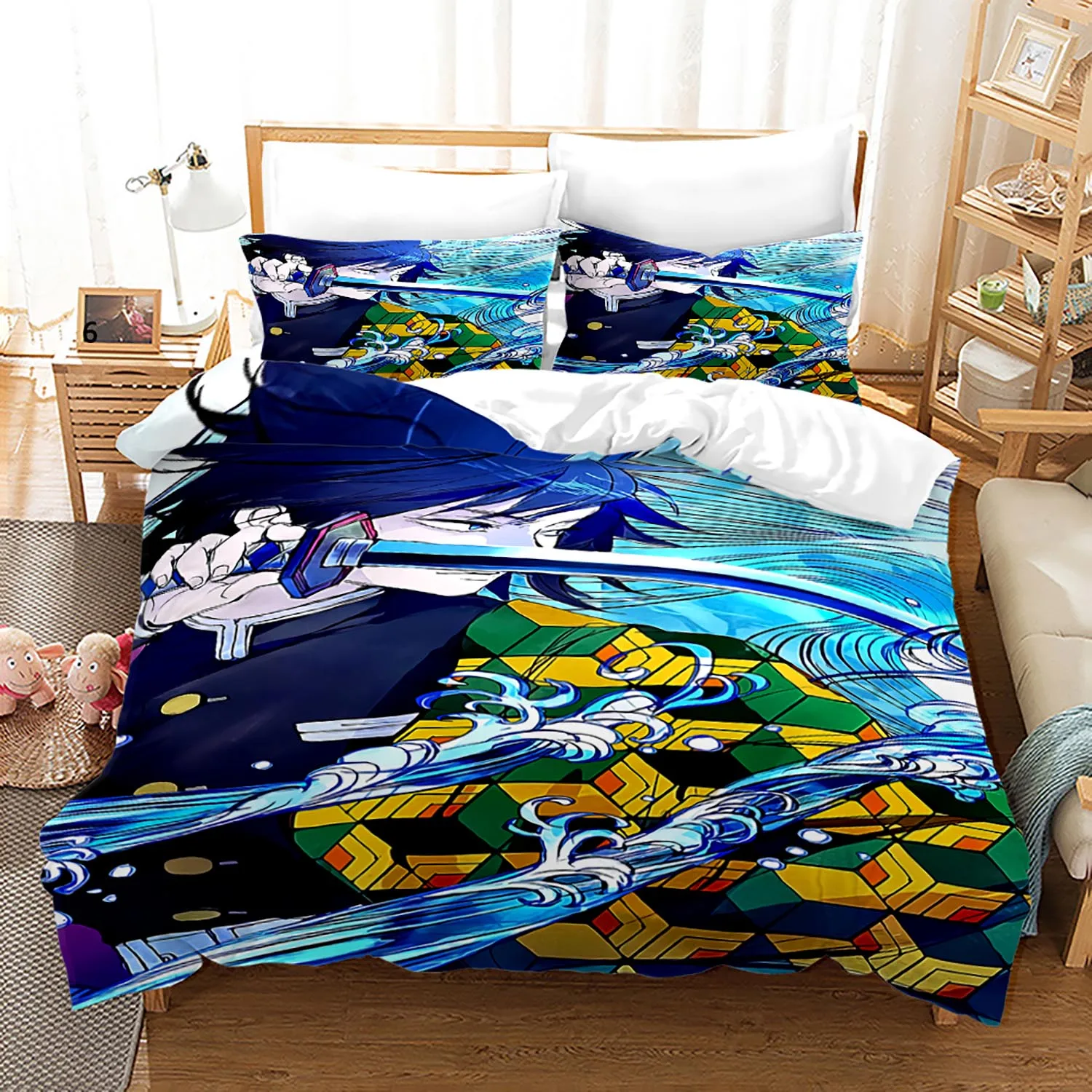 

Demon Slayer Bedding Set Single Twin Full Queen King Size Demon Slayer Bed Set 3D Print 020 Children Kid Bedroom Duvetcover Sets