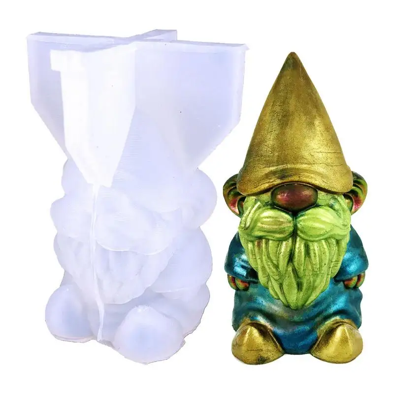 

Dwarf Santa Decoration 3D Candle Mould DIY Candle Epoxy Mold Handmade Candles Aroma Wax Soap Molds Christmas Home Decorations