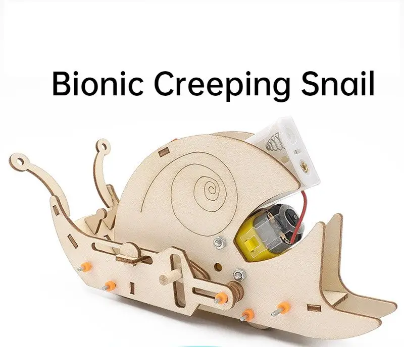 

Bionic Electric Snail Model Handmade Bag Students DIY Technology Small Production Materials Children's STEAM Teaching Aids